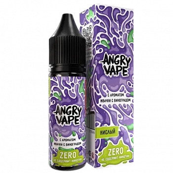 Жидкость для ЭСДН ANGRY VAPE ZERO "УЛИТКА ЖКХ / ЖВАЧКА С ВИНОГРАДОМ" 27мл 0мг.